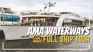 AMA Waterways AMAKristina  Ship Tour amp Review 2020  4K  All Public Spaces Explained [upl. by Ilowell]