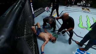 Broken Neck Stretchered off Critical Condition  Kevin Holland vs Charlie Ontiveros  UFC FN 182 [upl. by Yelsiap]