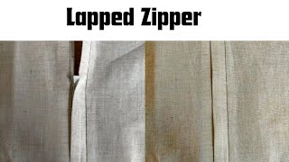 How To Sew Lapped Zipper  Learn To Sew Lapped Zipper [upl. by Heffron628]