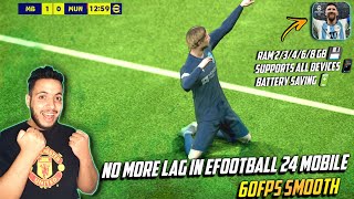 How To Fix Lag in efootball 24 mobile  Config to Remove Lag [upl. by Champaigne]