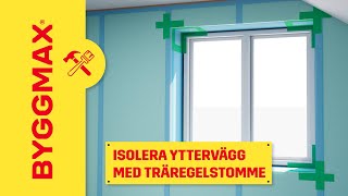 Isolera yttervägg med träregelstomme [upl. by Cadal]