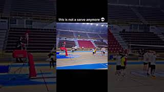 Can we call this a serve A player reaches half of the court while serving volleyball [upl. by Aikin]