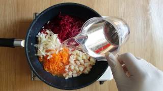 Red beetroot soup  Vegetable soup  Vegetarian borscht recipe  Borsch recipe Satvik food recipes [upl. by Halimeda]