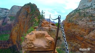 Angels Landing  Scariest Hike in America Steep Drop off  Zion National Park Utah [upl. by Kirat]