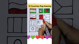 12 countries flag drawingIndependence day drawing shorts viralshortsartworkdrawingindianflag [upl. by Nevaed5]