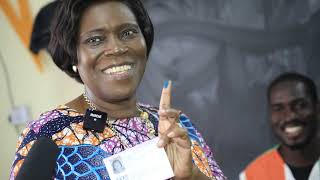 Municipales 2023 à Cocody  Simone Ehivet Gbagbo présidente du MGC a accompli son devoir de citoyen [upl. by Pomona]