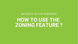 Readiris 16  How to use the zoning feature [upl. by Nitsa301]