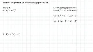 Haakjes wegwerken en merkwaardige producten 3 HAVO [upl. by Enimaj]