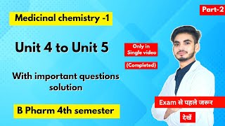 Medicinal chemistry b pharm 4th sem important questions। With solution Notes। Part2।Shahruddin khan [upl. by Aicire]