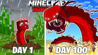 I Survived 100 Days as a BLOOD WORM in HARDCORE Minecraft [upl. by Llekcm433]