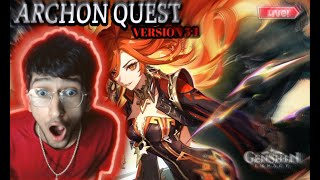 51 ARCHON QUEST  GENSHIN IMPACT LIVE [upl. by Meedan239]