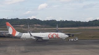 Boeing 737 MAX 8 PRXMK is towed to Manaus International Airport terminal [upl. by Weaver]