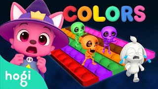 Learn Colors with Spooky Skeleton Pop It｜Halloween Colors 🎃｜Hogi Halloween [upl. by Torr656]