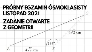 2 SPOSOBY NA OBLICZENIE POLA TRĂ“JKÄ„TA ROZWARTOKÄ„TNEGO PRĂ“BNY EGZAMIN Ă“SMOKLASISTY 2022 [upl. by Ennairod384]