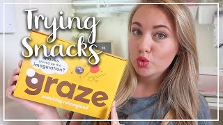 IS GRAZE BOX WORTH THE MONEY COME TASTE GRAZE SNACKS WITH MEHEALTHY PROTEIN FLAPJACKS LOTTE ROACH [upl. by Alessig]