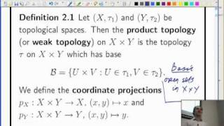 Lecture 5b Functional Analysis  Infinite products and Tychonoffs theorem [upl. by Zullo]