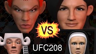 MMA Comedy Animations  UFC208  Gina Carano quotTEAMquot saves UFC 208 from Cris Cyborg wants her Belt [upl. by Dhu]