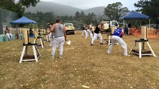 Woodchopping Final 250mm Standing Block Handicap Nunamara 9324 amandabeams3354 [upl. by Missie788]