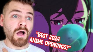 First Time REACTING to quotThe Top 50 ANIME OPENINGS of 2024quot  New Anime Fan [upl. by Annahgiel]