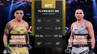 Jessica Andrade vs Erin Blanchfield Full Fight  UFC 5 Fight Night [upl. by Anaiv]