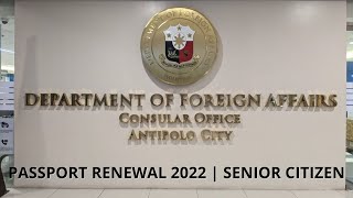 DFA Passport Renewal  Senior Citizen  2022  SM Cherry  Courtesy Lane [upl. by Martina]