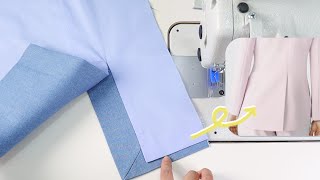 Sewing craft ampTips The second sewing method of suit fork  How to Sew a Jackets VentsFully Lined [upl. by Nemajneb309]