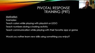 Pivotal Response Training PRT Overview for parents [upl. by Nywles]