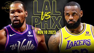 Los Angeles Lakers vs Phoenix Suns Full Game Highlights  Nov 10 2023  FreeDawkins [upl. by Terrel825]