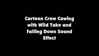 Cartoon Crow Cawing with Wild Take and Falling Down SFX [upl. by Airotel]