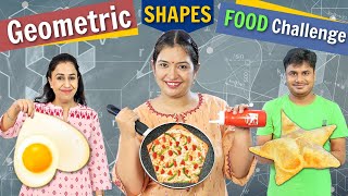 Geometric Shaped Food Challenge  CookWithNisha [upl. by Trey645]