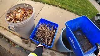 Fall Yard Waste 1 GoPro Garbage man POV [upl. by Appledorf]