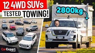 MEGA 4WD SUV towing test Some fail our tests 😳 Patrol v LandCruiser v Defender v Everest v MUX [upl. by Annovaj]