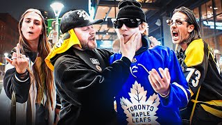 Maple Leafs Fan Trolls Bruins NHL Playoffs [upl. by Kolosick]