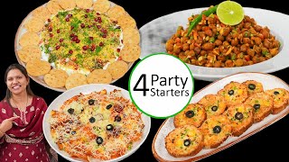 ४ झटपट और आसान स्टार्टर किसी भी पार्टी के लिए  4 Best Party Starter Recipes Veg  Kabitaskitchen [upl. by Karrah]