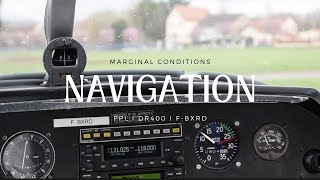 VFR MARGINAL CONDITIONS I NAV CHARTRES I DR400 I 4K I PPL [upl. by Nainatrad]