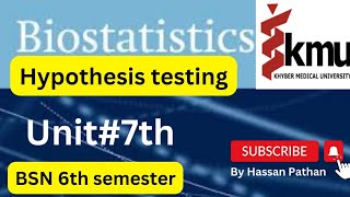 Hypothesis testing  Unit7 BSN 6th semester  Null amp Alternative hypothesisLevel of significance [upl. by Dammahum546]