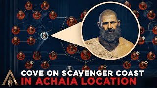 How to Find the Cove on Scavenger Coast in Achaia Cultist Clue Location  Assassins Creed Odyssey [upl. by Lefty62]