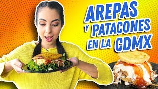 Mexicana prueba comida venezolana arepas patacones y papelón [upl. by Mirisola433]