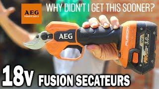 FOR GARDENERS  AEG 18V Fusion Secateurs [upl. by Aeht84]