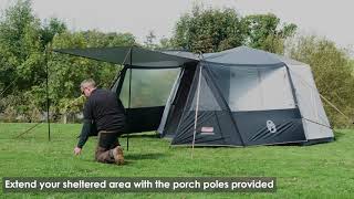 Coleman® Octagon 8 Tent Front Extension  See how easy it can be pitched [upl. by Ani]