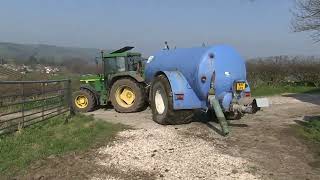 JOHN DEERE 6610 AND SLURRY TANKER [upl. by Jasmina598]