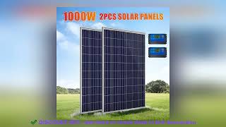 ✔️500W 1000W Solar Panel Kit Complete 12V Polycrystalline Power Portable [upl. by Nehcterg]