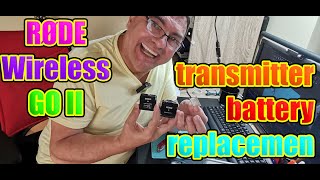 RØDE Wireless GO II transmitter battery replacement [upl. by Moriyama756]