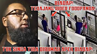 TOK SINGA TIBA DIRUMAH APEK BIADAP TERAJANG RIDER FOODPANDA [upl. by Senoj571]