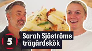 Sarah Sjöström och Tareq Taylor lagar gnocchi från trägården  Här är ditt kylskåp  Kanal 5 Sverige [upl. by Fryd652]