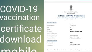 How to download COVID19 vaccination certificate [upl. by Smail622]