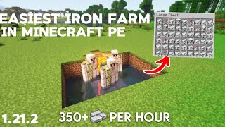 How to Make an Easy Iron Farm in Minecraft PE 1212  Simple StepbyStep Guide [upl. by Scoles713]