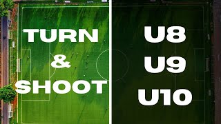 Turn amp Shoot Drill For FootballSoccer  U8 U9 U10 [upl. by Ordnael]