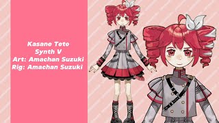 Kasane Teto Synth V showcase live2d [upl. by Aurea801]