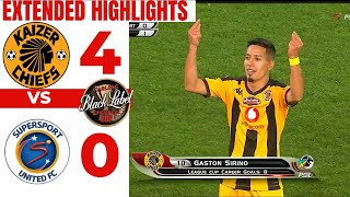 Kaizer Chiefs Vs Supersport United Extended Highlights Carling Blacklabel Cup 40 [upl. by Drhcir752]